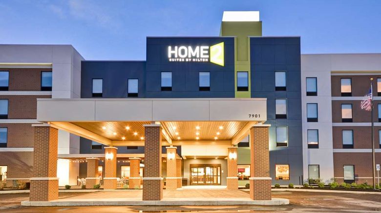 <b>Home2 Suites by Hilton Evansville Exterior</b>. Images powered by <a href="https://iceportal.shijigroup.com/" title="IcePortal" target="_blank">IcePortal</a>.
