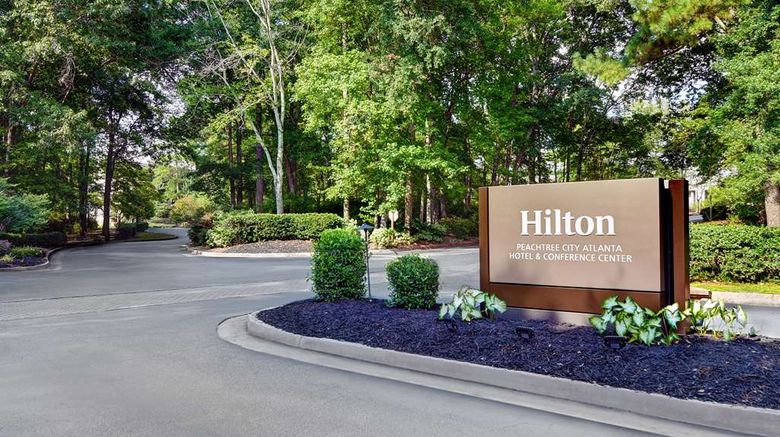 <b>Peachtree City Hotel & Conference Center Exterior</b>. Images powered by <a href="https://iceportal.shijigroup.com/" title="IcePortal" target="_blank">IcePortal</a>.