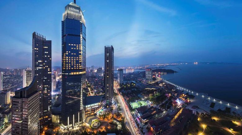 <b>Hilton Yantai Exterior</b>. Images powered by <a href="https://iceportal.shijigroup.com/" title="IcePortal" target="_blank">IcePortal</a>.