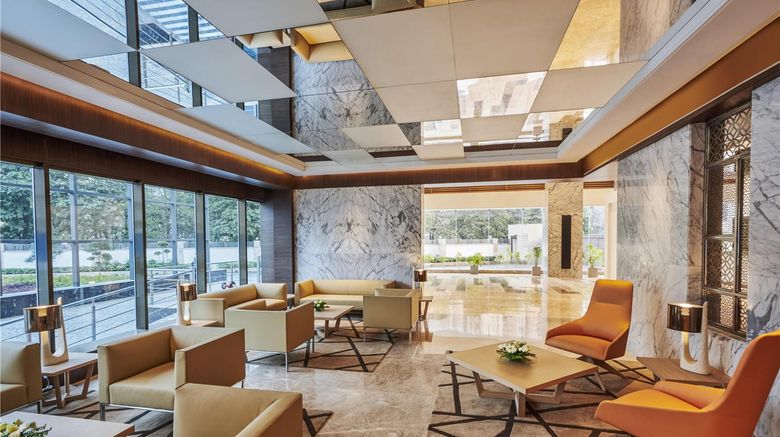 <b>Hilton Garden Inn Lucknow Lobby</b>. Images powered by <a href="https://iceportal.shijigroup.com/" title="IcePortal" target="_blank">IcePortal</a>.