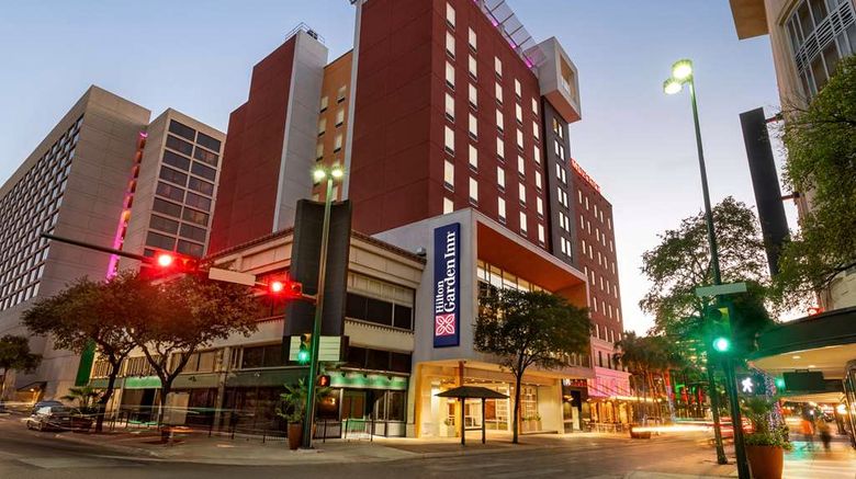 Hilton Garden Inn San Antonio Downtown Exterior. Images powered by <a href="https://iceportal.shijigroup.com" target="_blank" rel="noopener">Ice Portal</a>.
