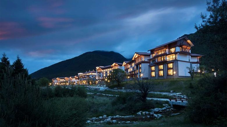 Hilton Linzhi Resort Exterior. Images powered by <a href="https://iceportal.shijigroup.com" target="_blank" rel="noopener">Ice Portal</a>.