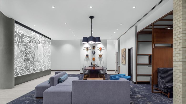 <b>Hyatt Place Athens/Downtown Lobby</b>. Images powered by <a href="https://iceportal.shijigroup.com/" title="IcePortal" target="_blank">IcePortal</a>.