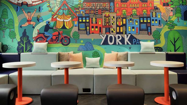<b>Tru By Hilton York Lobby</b>. Images powered by <a href="https://iceportal.shijigroup.com/" title="IcePortal" target="_blank">IcePortal</a>.