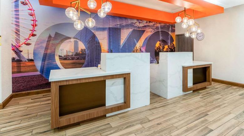 <b>La Quinta Inn & Sts Oklahoma Cty Airport Lobby</b>. Images powered by <a href="https://iceportal.shijigroup.com/" title="IcePortal" target="_blank">IcePortal</a>.