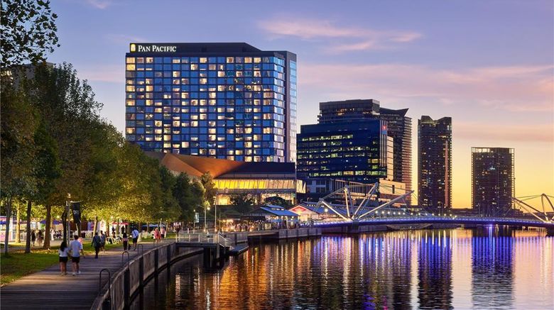 <b>Pan Pacific Melbourne Exterior</b>. Images powered by <a href="https://iceportal.shijigroup.com/" title="IcePortal" target="_blank">IcePortal</a>.