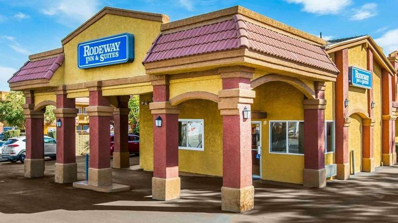 <b>Rodeway Inn & Suites  Corona Exterior</b>. Images powered by <a href="https://iceportal.shijigroup.com/" title="IcePortal" target="_blank">IcePortal</a>.
