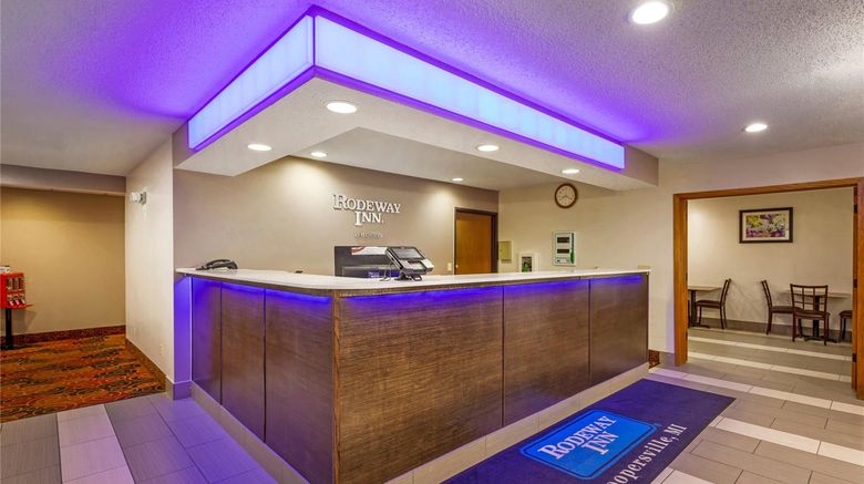 <b>Rodeway Inn Coopersville Lobby</b>. Images powered by <a href="https://iceportal.shijigroup.com/" title="IcePortal" target="_blank">IcePortal</a>.