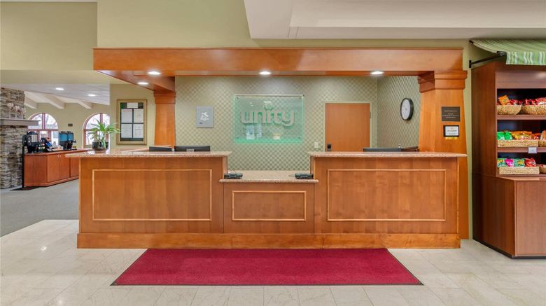 <b>Unity Hotel & Conference Center Lobby</b>. Images powered by <a href="https://iceportal.shijigroup.com/" title="IcePortal" target="_blank">IcePortal</a>.