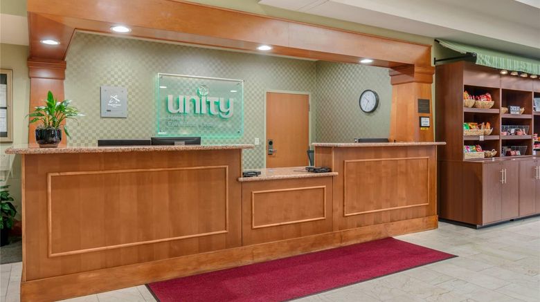 <b>Unity Hotel & Conference Center Lobby</b>. Images powered by <a href="https://iceportal.shijigroup.com/" title="IcePortal" target="_blank">IcePortal</a>.