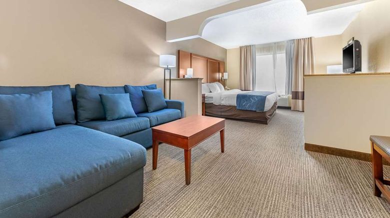 <b>Comfort Suites Room</b>. Images powered by <a href="https://iceportal.shijigroup.com/" title="IcePortal" target="_blank">IcePortal</a>.