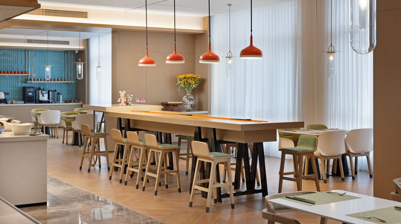 <b>Home2 Suites by Hilton Wenzhou Restaurant</b>. Images powered by <a href="https://www.leonardoworldwide.com/" title="Leonardo Worldwide" target="_blank">Leonardo</a>.