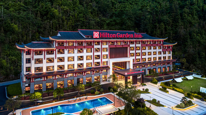<b>Hilton Garden Inn Wulingyuan Exterior</b>. Images powered by <a href="https://www.leonardoworldwide.com/" title="Leonardo Worldwide" target="_blank">Leonardo</a>.