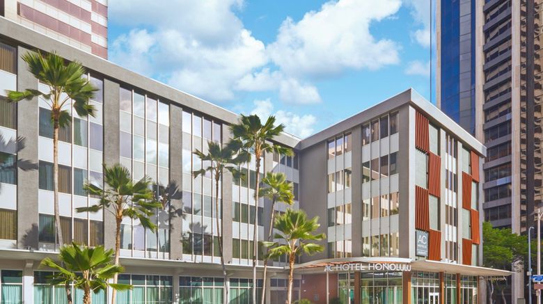 AC Hotel Honolulu Exterior. Images powered by <a href="https://www.leonardoworldwide.com" target="_blank" rel="noopener">Leonardo</a>.