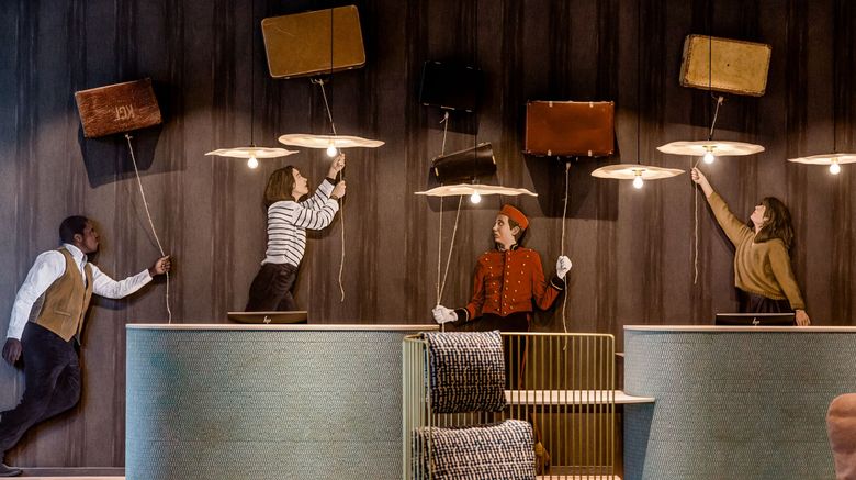 <b>Motel One Paris Versailles Lobby</b>. Images powered by <a href="https://www.leonardoworldwide.com/" title="Leonardo Worldwide" target="_blank">Leonardo</a>.