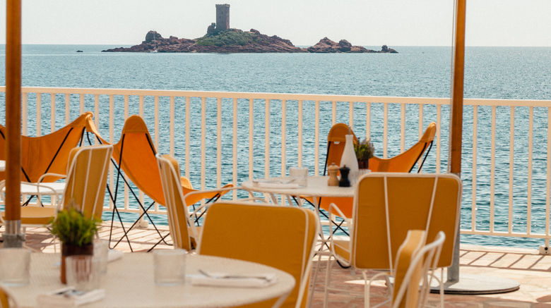 <b>Hotel Les Roches Rouges Restaurant</b>. Images powered by <a href="https://www.leonardoworldwide.com/" title="Leonardo Worldwide" target="_blank">Leonardo</a>.