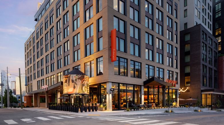 <b>Canopy Hilton Nashville Gulch Exterior</b>. Images powered by <a href="https://www.leonardoworldwide.com/" title="Leonardo Worldwide" target="_blank">Leonardo</a>.