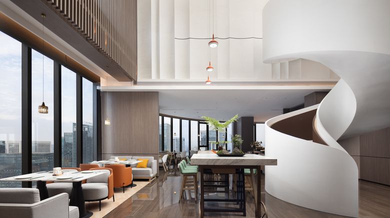 <b>Home2 Suites by Hilton Yiwu Restaurant</b>. Images powered by <a href="https://www.leonardoworldwide.com/" title="Leonardo Worldwide" target="_blank">Leonardo</a>.