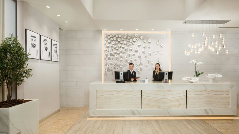 <b>Beach Rotana - all suites Lobby</b>. Images powered by <a href="https://www.leonardoworldwide.com/" title="Leonardo Worldwide" target="_blank">Leonardo</a>.