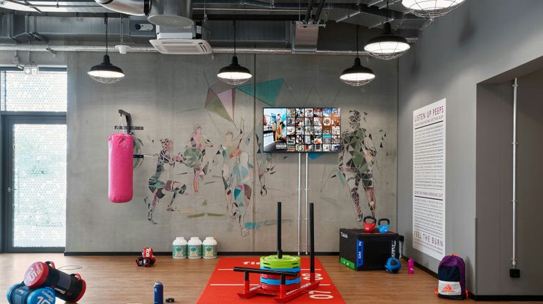 <b>Moxy Cologne Bonn Airport Health Club</b>. Images powered by <a href="https://www.leonardoworldwide.com/" title="Leonardo Worldwide" target="_blank">Leonardo</a>.