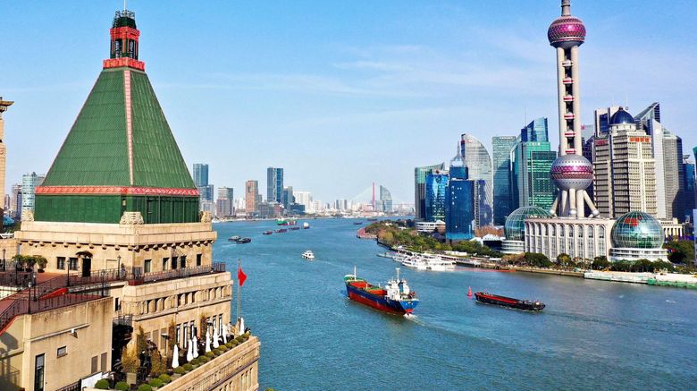 <b>Fairmont Peace Hotel Shanghai Exterior</b>. Images powered by <a href=https://www.travelagewest.com/Hotels/Shanghai/