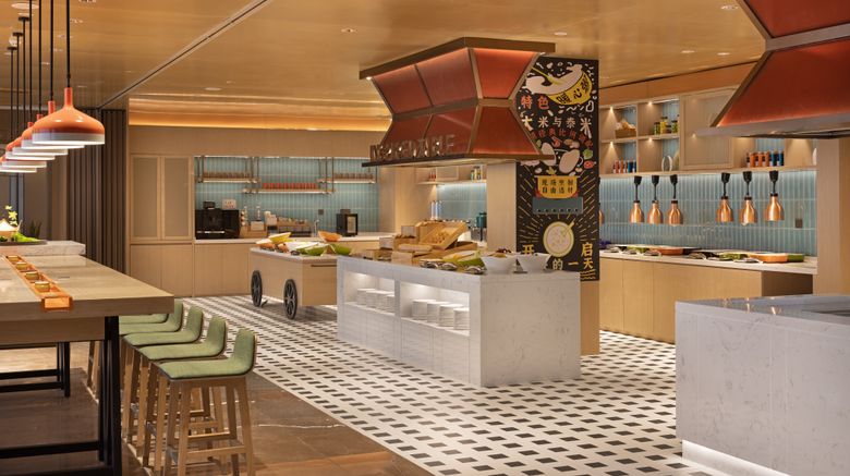 <b>Home2 Suites by Hilton Railway Station Restaurant</b>. Images powered by <a href="https://www.leonardoworldwide.com/" title="Leonardo Worldwide" target="_blank">Leonardo</a>.