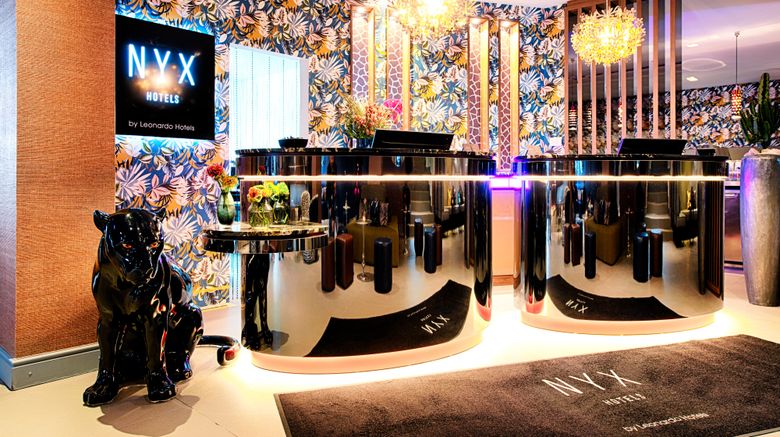 <b>NYX Hotel Mannheim by Leonardo Hotels Lobby</b>. Images powered by <a href="https://www.leonardoworldwide.com/" title="Leonardo Worldwide" target="_blank">Leonardo</a>.