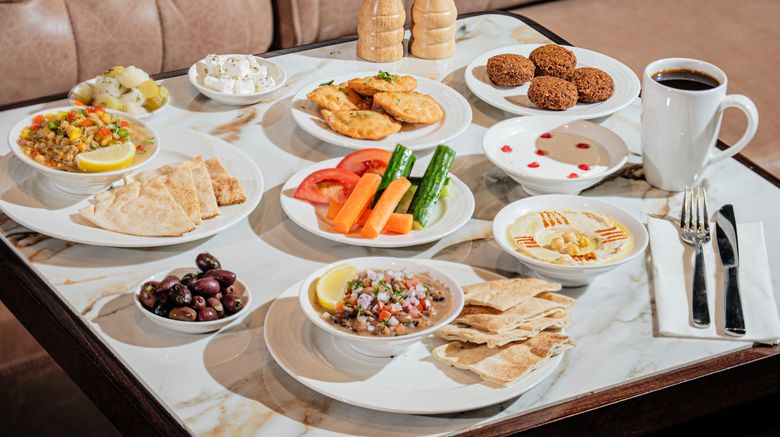 <b>Premier Inn Abu Dhabi Intl Airport Hotel Restaurant</b>. Images powered by <a href="https://www.leonardoworldwide.com/" title="Leonardo Worldwide" target="_blank">Leonardo</a>.