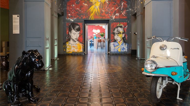 <b>NYX Hotel Prague by Leonardo Hotels Lobby</b>. Images powered by <a href="https://www.leonardoworldwide.com/" title="Leonardo Worldwide" target="_blank">Leonardo</a>.