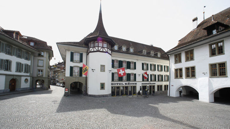 Krone Hotel Exterior. Images powered by <a href="https://www.leonardoworldwide.com" target="_blank" rel="noopener">Leonardo</a>.