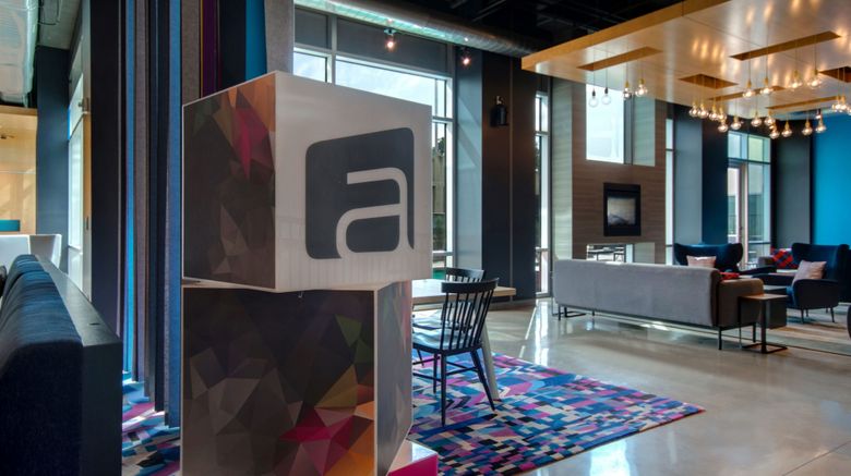 <b>aloft Oklahoma City Downtown - Bricktown Lobby</b>. Images powered by <a href="https://www.leonardoworldwide.com/" title="Leonardo Worldwide" target="_blank">Leonardo</a>.