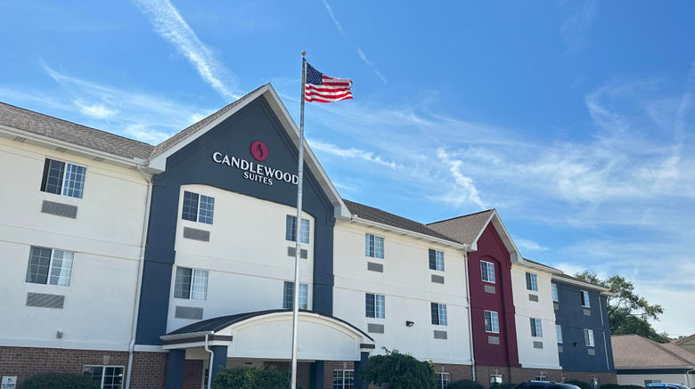 Candlewood Suites South Bend Airport Exterior. Images powered by <a href="https://www.leonardoworldwide.com" target="_blank" rel="noopener">Leonardo</a>.