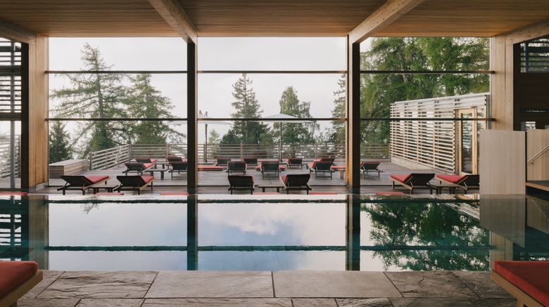 <b>Vigilius Mountain Resort Pool</b>. Images powered by <a href="https://www.leonardoworldwide.com/" title="Leonardo Worldwide" target="_blank">Leonardo</a>.