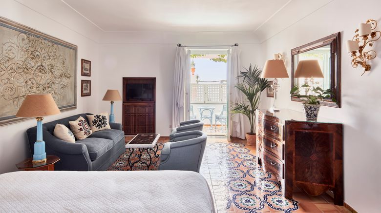 <b>Le Sirenuse Hotel Room</b>. Images powered by <a href=https://www.travelagewest.com/Hotels/Positano-Italy/