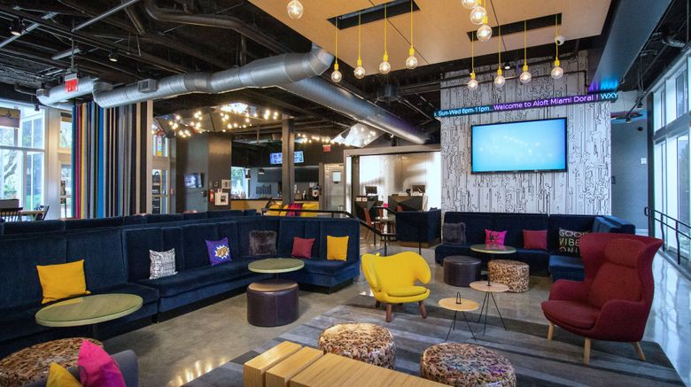 <b>aloft Miami Doral Lobby</b>. Images powered by <a href="https://www.leonardoworldwide.com/" title="Leonardo Worldwide" target="_blank">Leonardo</a>.