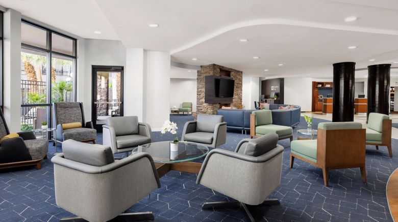 <b>Courtyard by Marriott Stadium Area Lobby</b>. Images powered by <a href="https://www.leonardoworldwide.com/" title="Leonardo Worldwide" target="_blank">Leonardo</a>.