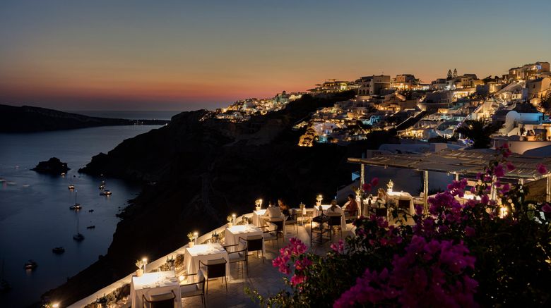 <b>Canaves Oia Suites & Spa Restaurant</b>. Images powered by <a href="https://www.leonardoworldwide.com/" title="Leonardo Worldwide" target="_blank">Leonardo</a>.