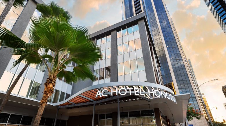 <b>AC Hotel Honolulu Exterior</b>. Images powered by <a href=https://www.travelagewest.com/Hotels/Honolulu/