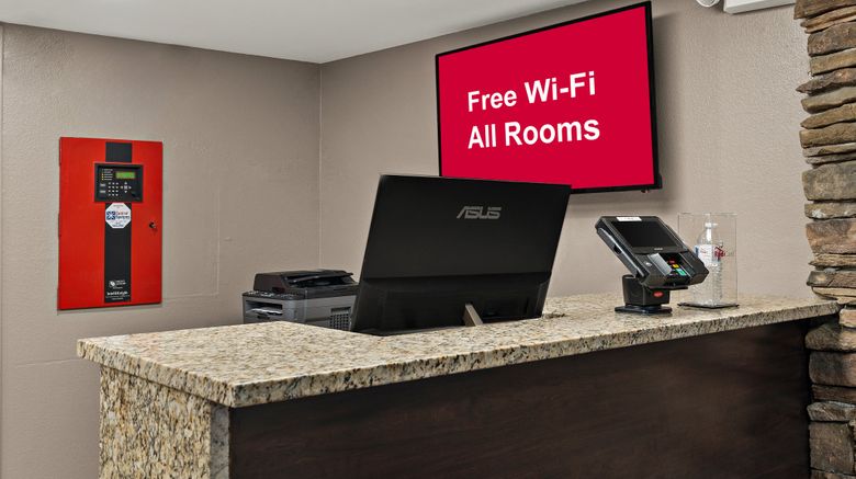 <b>Red Roof Inn Spartanburg I-85 Lobby</b>. Images powered by <a href="https://www.leonardoworldwide.com/" title="Leonardo Worldwide" target="_blank">Leonardo</a>.