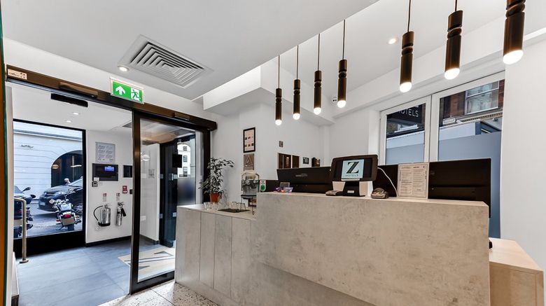 <b>Z Hotel Trafalgar Lobby</b>. Images powered by <a href="https://www.leonardoworldwide.com/" title="Leonardo Worldwide" target="_blank">Leonardo</a>.