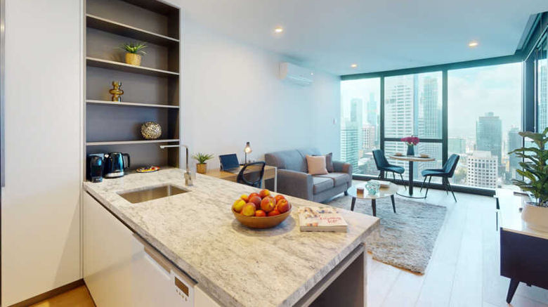 <b>Astra Apartments Melbourne CBD - King St Lobby</b>. Images powered by <a href="https://www.leonardoworldwide.com/" title="Leonardo Worldwide" target="_blank">Leonardo</a>.