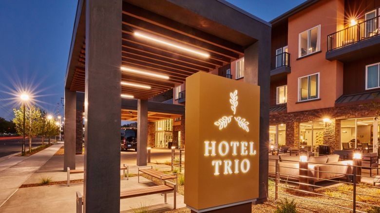 <b>Hotel Trio Healdsburg Exterior</b>. Images powered by <a href="https://www.leonardoworldwide.com/" title="Leonardo Worldwide" target="_blank">Leonardo</a>.
