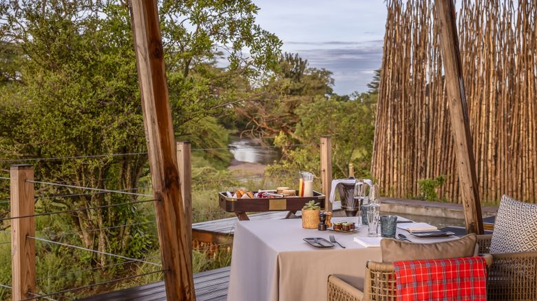 <b>JW Marriott Masai Mara Lodge Restaurant</b>. Images powered by <a href="https://www.leonardoworldwide.com/" title="Leonardo Worldwide" target="_blank">Leonardo</a>.