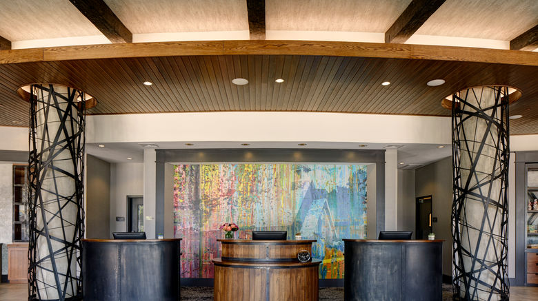 <b>Archer Hotel Florham Park Lobby</b>. Images powered by <a href="https://www.leonardoworldwide.com/" title="Leonardo Worldwide" target="_blank">Leonardo</a>.
