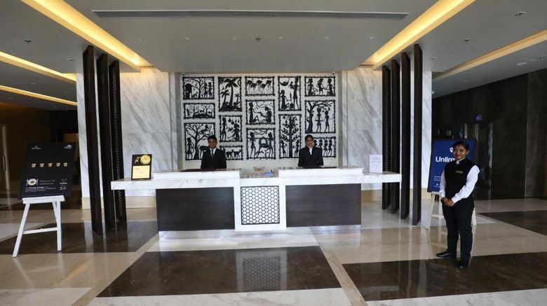 <b>Sayaji Raipur Hotel Lobby</b>. Images powered by <a href="https://www.leonardoworldwide.com/" title="Leonardo Worldwide" target="_blank">Leonardo</a>.