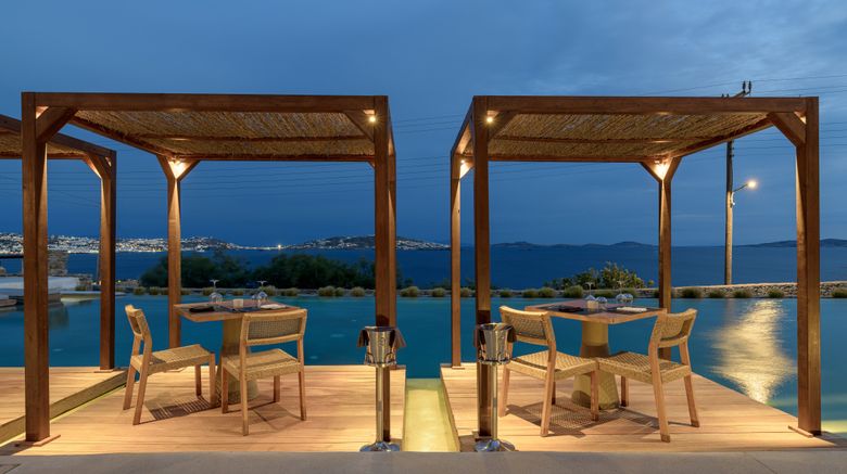 <b>Rocabella Art Hotel Mykonos Restaurant</b>. Images powered by <a href="https://www.leonardoworldwide.com/" title="Leonardo Worldwide" target="_blank">Leonardo</a>.