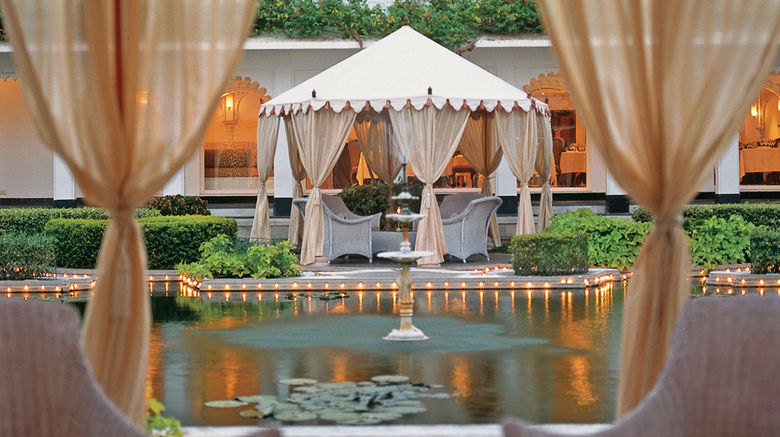 <b>Taj Lake Palace Hotel Restaurant</b>. Images powered by <a href=https://www.travelagewest.com/Hotels/Udaipur-India/