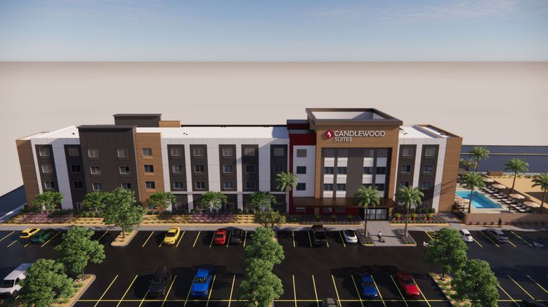 Candlewood Suites Mesa-Phoenix East Exterior. Images powered by <a href="https://www.leonardoworldwide.com" target="_blank" rel="noopener">Leonardo</a>.