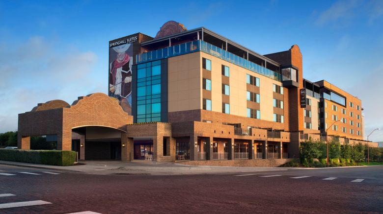 <b>SpringHill Suites Historic Stockyards Exterior</b>. Images powered by <a href="https://www.leonardoworldwide.com/" title="Leonardo Worldwide" target="_blank">Leonardo</a>.