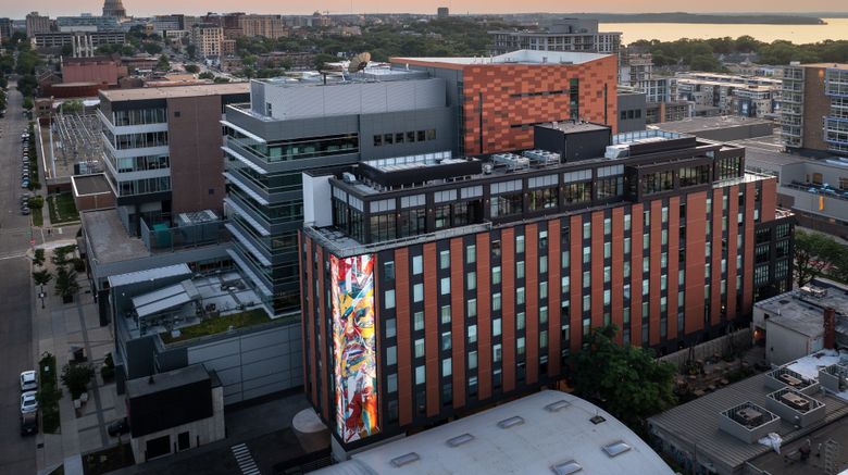<b>Moxy Madison Downtown Exterior</b>. Images powered by <a href="https://www.leonardoworldwide.com/" title="Leonardo Worldwide" target="_blank">Leonardo</a>.